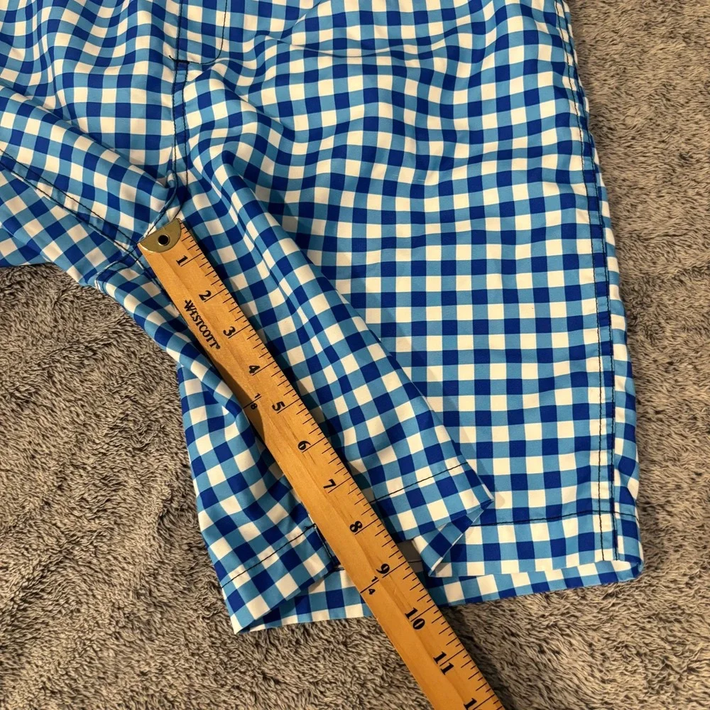 Draper James Lands End Mens Swim Trunks XXL Gingham Check Preppy Coastal 21250
